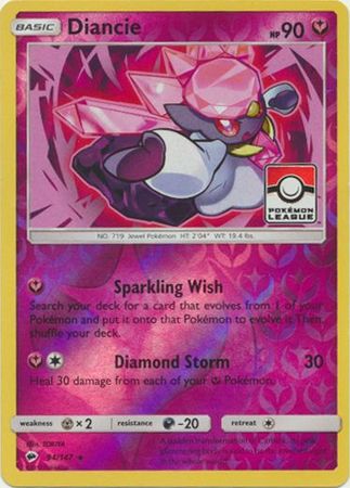 Diancie (94/147) (League Promo) [Sun & Moon: Burning Shadows] - Dark Crystal Cards