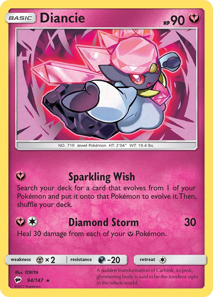 Diancie (94/147) [Sun & Moon: Burning Shadows] - Dark Crystal Cards
