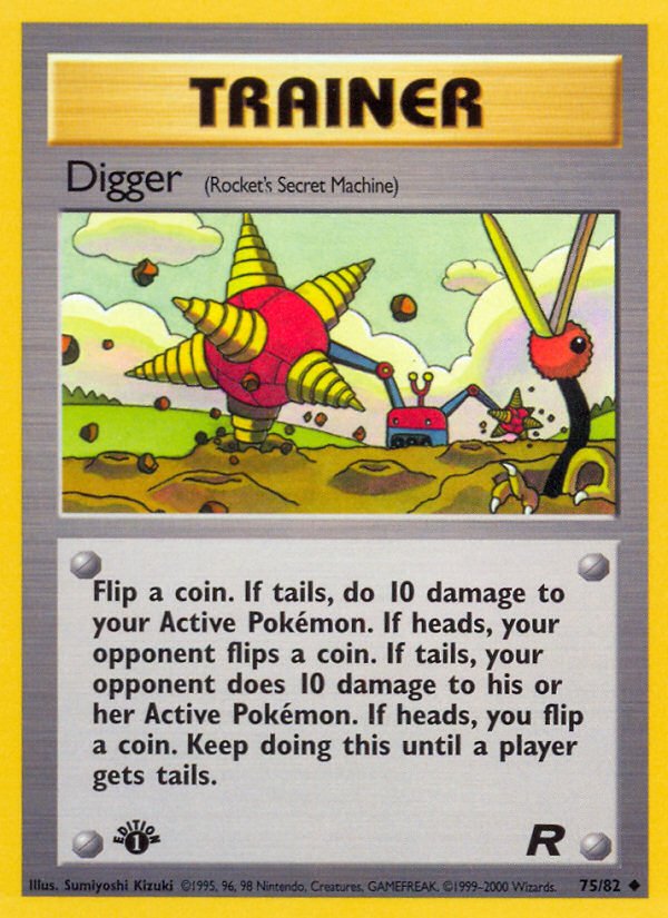 Digger (75/82) [Team Rocket 1st Edition] - Dark Crystal Cards