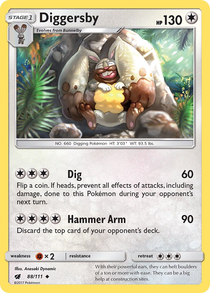Diggersby (88/111) [Sun & Moon: Crimson Invasion] - Dark Crystal Cards