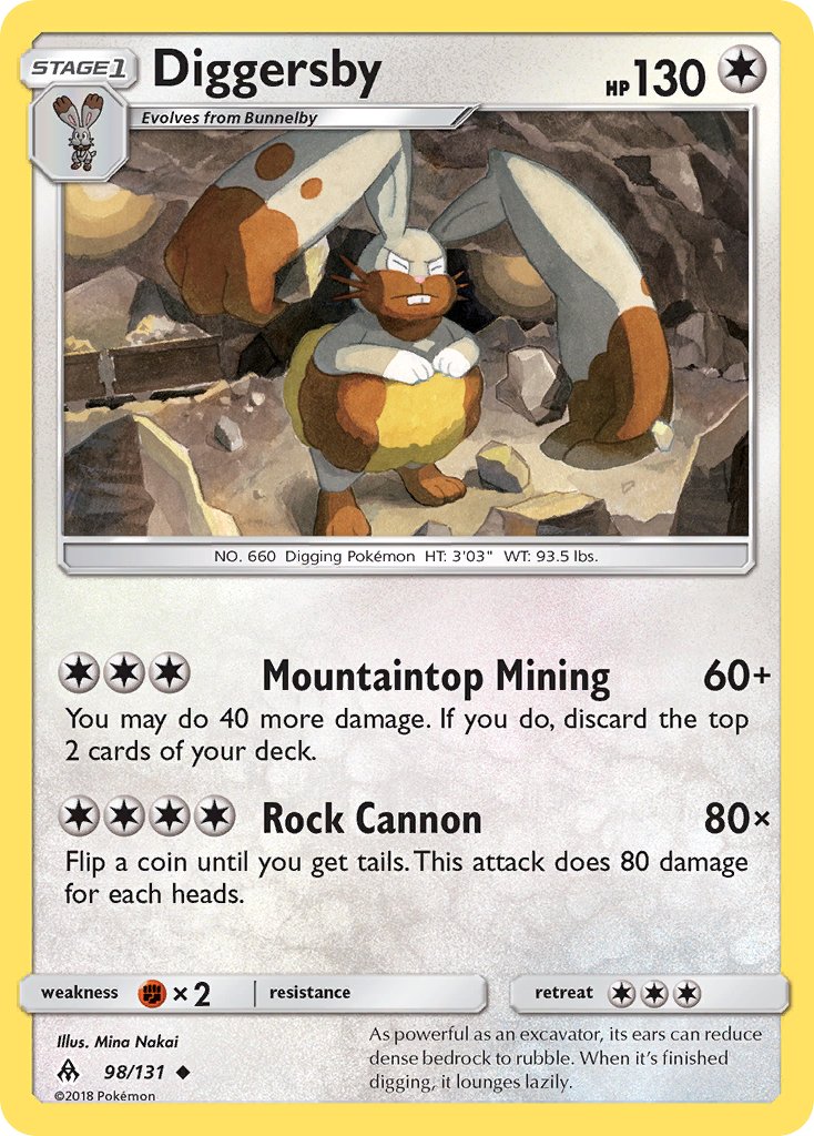 Diggersby (98/131) [Sun & Moon: Forbidden Light] - Dark Crystal Cards