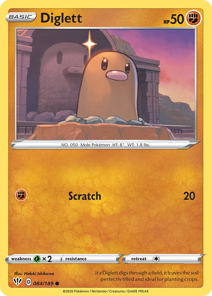 Diglett (084/189) [Sword & Shield: Darkness Ablaze] - Dark Crystal Cards