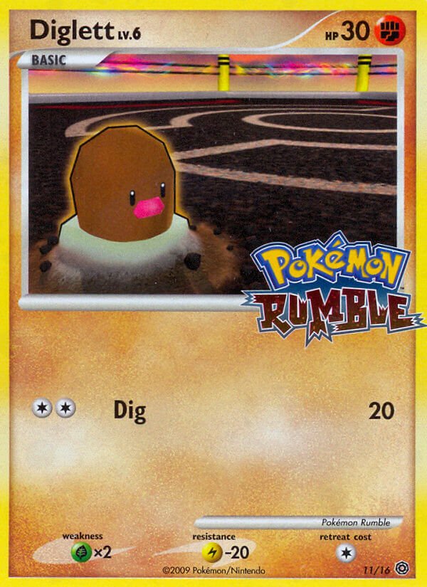 Diglett (11/16) [Pokémon Rumble] - Dark Crystal Cards