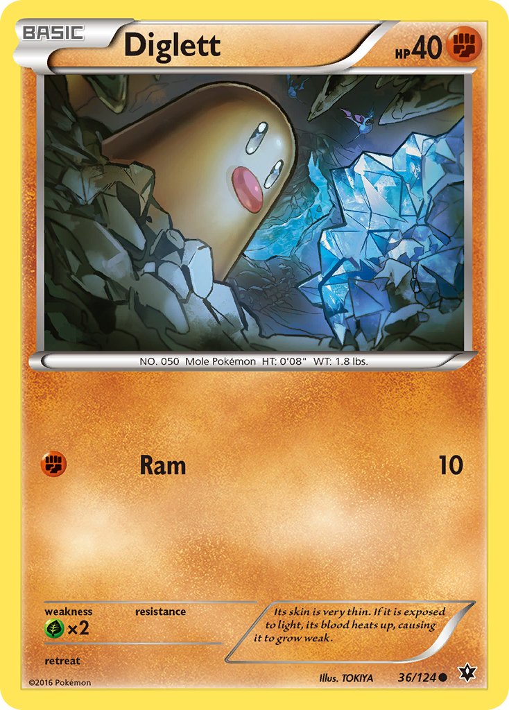 Diglett (36/124) [XY: Fates Collide] - Dark Crystal Cards