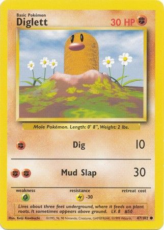 Diglett (47/102) [Base Set Unlimited] - Dark Crystal Cards