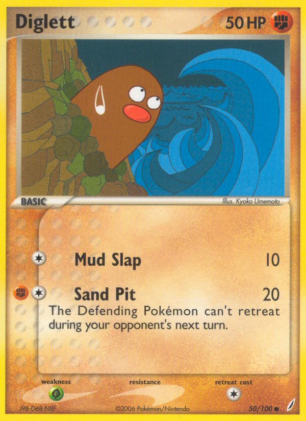 Diglett (50/100) [EX: Crystal Guardians] - Dark Crystal Cards
