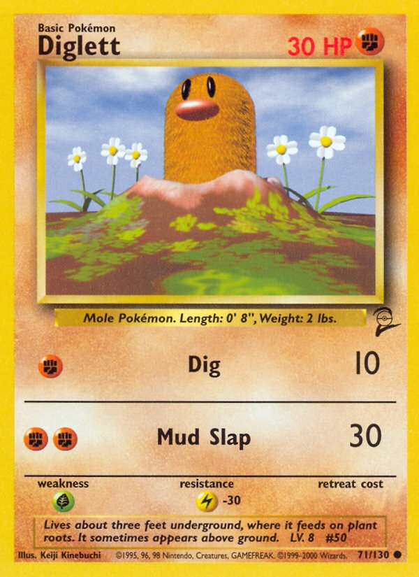 Diglett (71/130) [Base Set 2] - Dark Crystal Cards