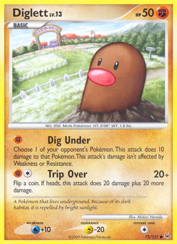 Diglett (72/127) [Platinum: Base Set] - Dark Crystal Cards