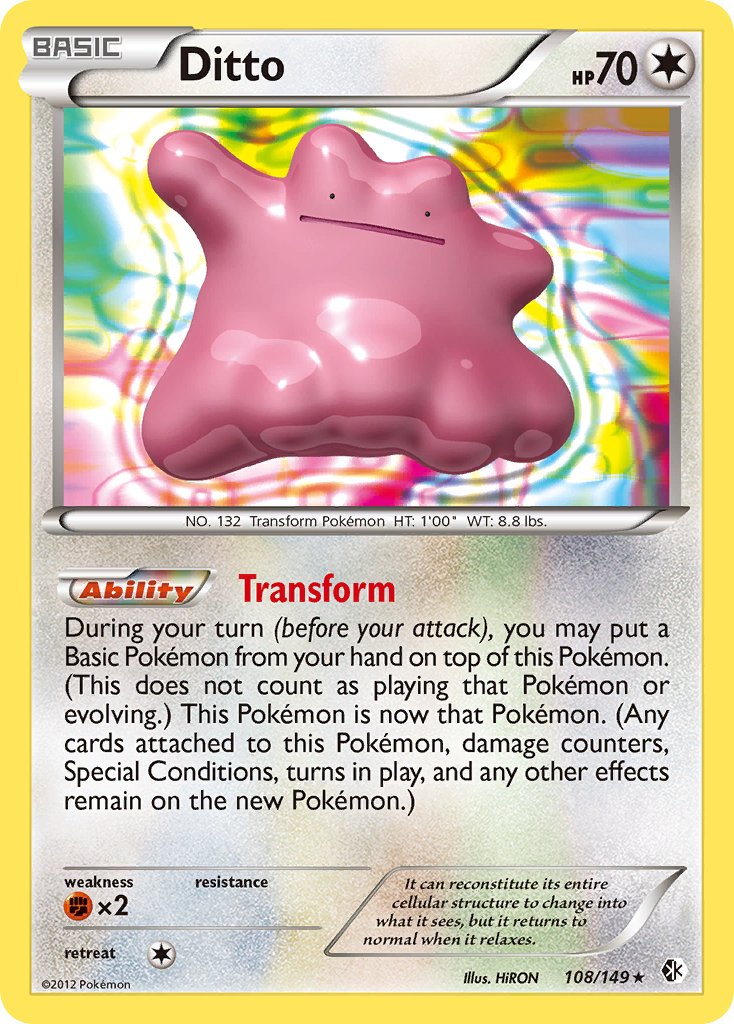 Ditto (108/149) [Black & White: Boundaries Crossed] - Dark Crystal Cards