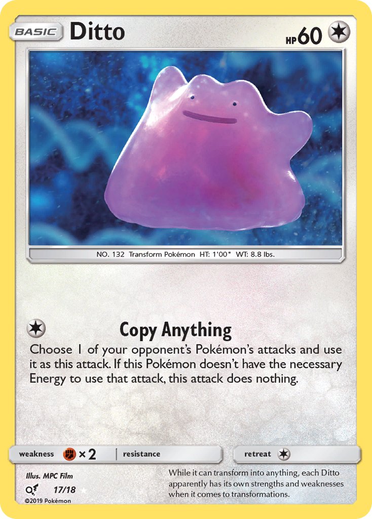 Ditto (17/18) [Sun & Moon: Detective Pikachu] - Dark Crystal Cards