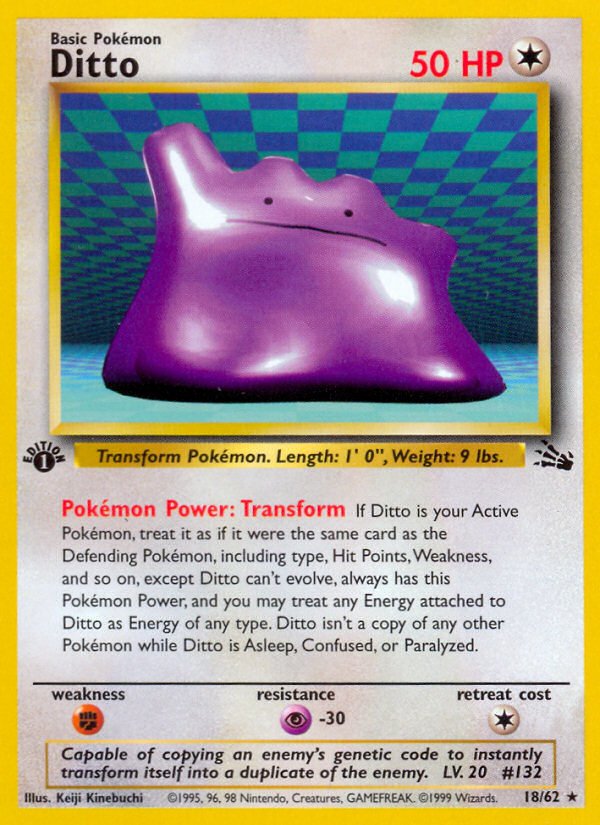 Ditto (18/62) [Fossil 1st Edition] - Dark Crystal Cards