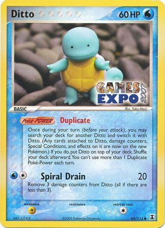 Ditto (64/113) (Games Expo Exclusive) [EX: Delta Species] - Dark Crystal Cards