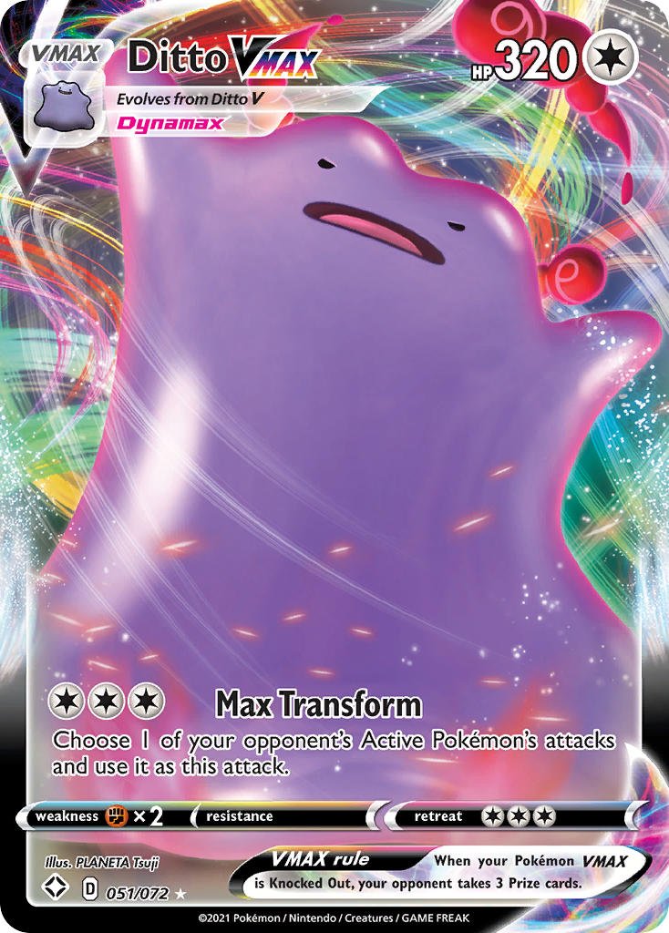 Ditto VMAX (051/072) [Sword & Shield: Shining Fates] - Dark Crystal Cards