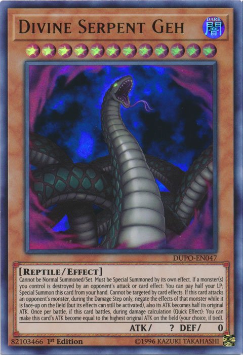 Divine Serpent Geh [DUPO - EN047] Ultra Rare - Dark Crystal Cards