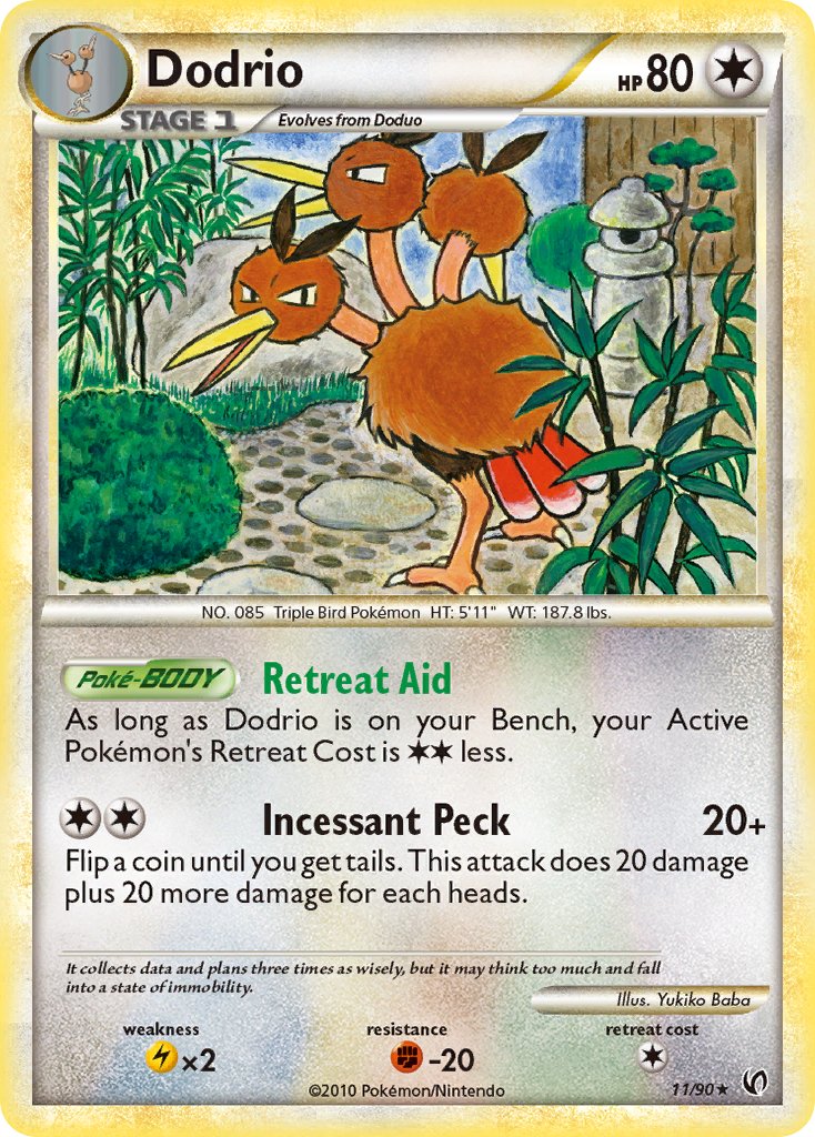 Dodrio (11/90) [HeartGold & SoulSilver: Undaunted] - Dark Crystal Cards