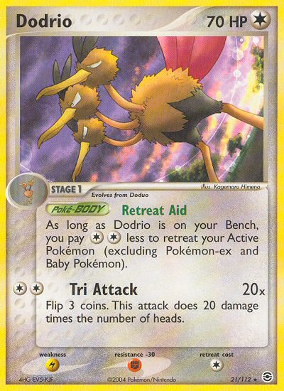 Dodrio (21/112) [EX: FireRed & LeafGreen] - Dark Crystal Cards