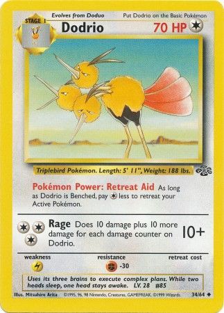 Dodrio (34/64) [Jungle Unlimited] - Dark Crystal Cards