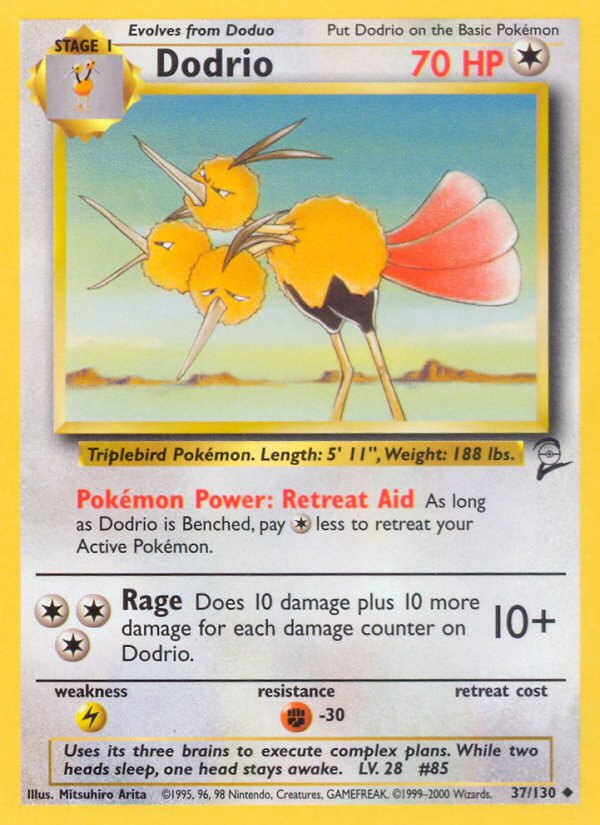 Dodrio (37/130) [Base Set 2] - Dark Crystal Cards