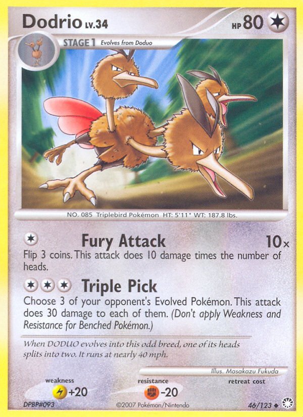 Dodrio (46/123) [Diamond & Pearl: Mysterious Treasures] - Dark Crystal Cards