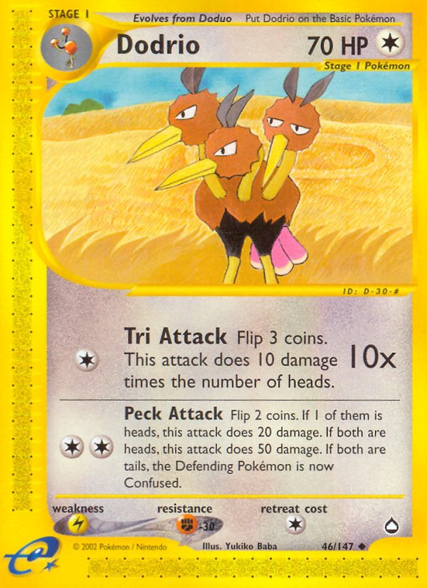 Dodrio (46/147) [Aquapolis] - Dark Crystal Cards
