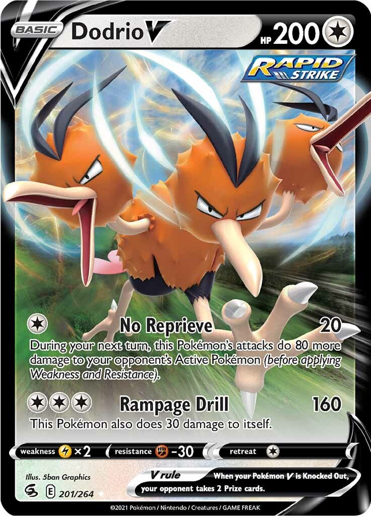 Dodrio V (201/264) [Sword & Shield: Fusion Strike] - Dark Crystal Cards