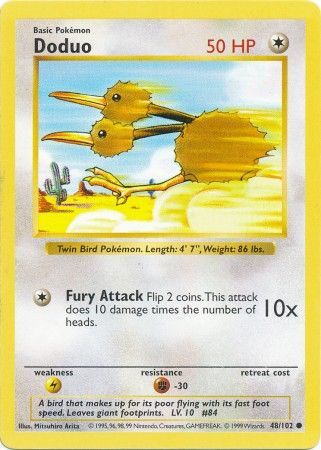 Doduo (48/102) [Base Set Shadowless Unlimited] - Dark Crystal Cards