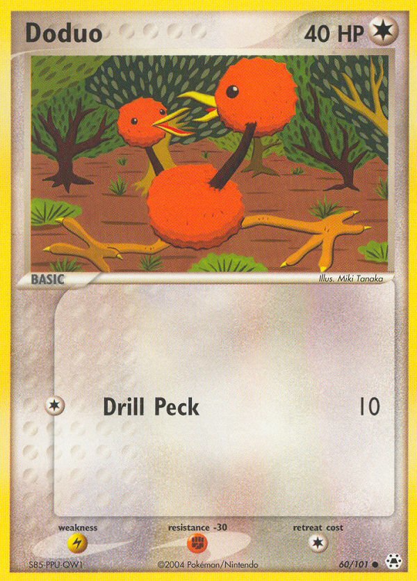 Doduo (60/101) [EX: Hidden Legends] - Dark Crystal Cards