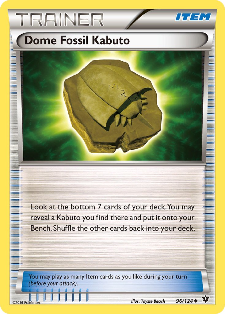 Dome Fossil Kabuto (96/124) [XY: Fates Collide] - Dark Crystal Cards