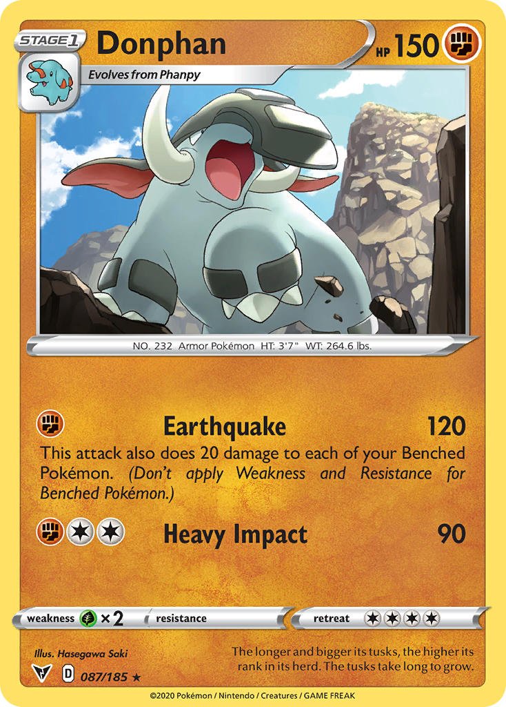 Donphan (087/185) [Sword & Shield: Vivid Voltage] - Dark Crystal Cards