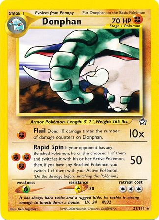 Donphan (21/111) [Neo Genesis Unlimited] - Dark Crystal Cards