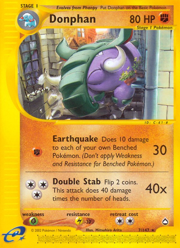 Donphan (7/147) [Aquapolis] - Dark Crystal Cards