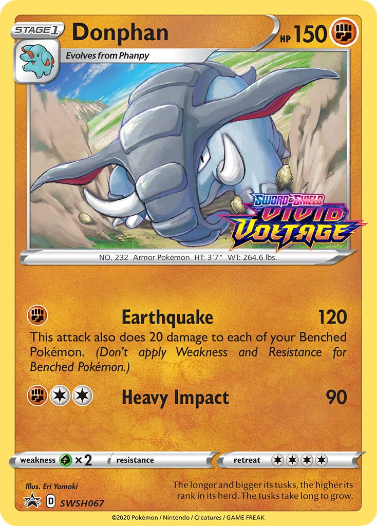 Donphan (SWSH067) (Prerelease Promo) [Sword & Shield: Black Star Promos] - Dark Crystal Cards