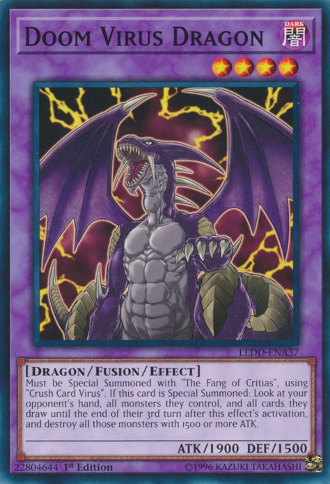 Doom Virus Dragon [LEDD - ENA37] Common - Dark Crystal Cards