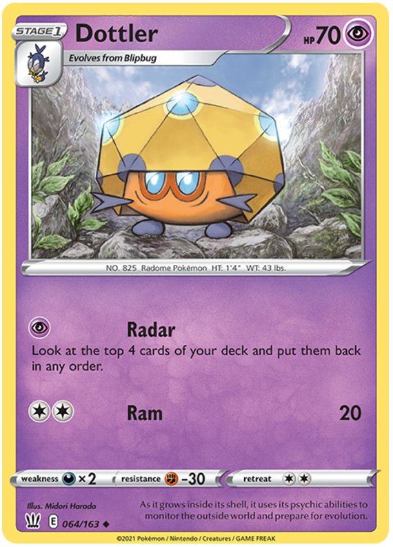 Dottler (064/163) [Sword & Shield: Battle Styles] - Dark Crystal Cards
