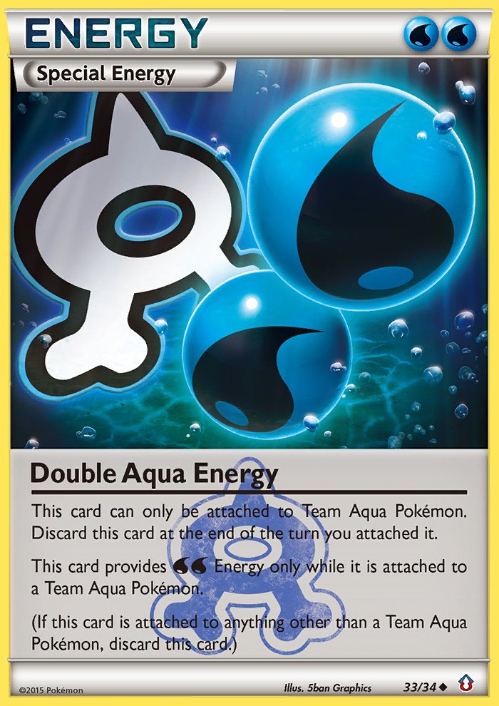 Double Aqua Energy (33/34) [XY: Double Crisis] - Dark Crystal Cards