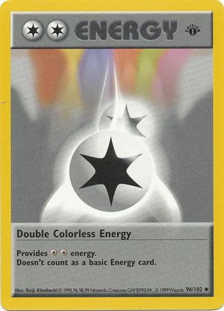Double Colorless Energy (96/102) (Shadowless) [Base Set 1st Edition] - Dark Crystal Cards