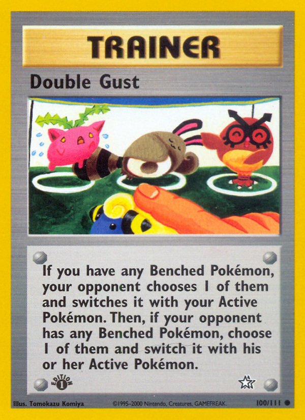 Double Gust (100/111) [Neo Genesis 1st Edition] - Dark Crystal Cards