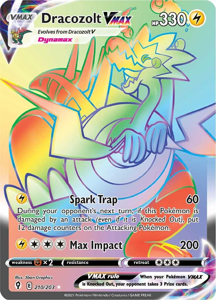 Dracozolt VMAX (210/203) [Sword & Shield: Evolving Skies] - Dark Crystal Cards