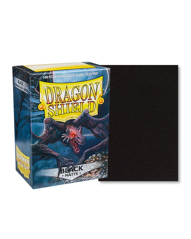 Dragon Shield Standard Sleeve 100ct - Black - Dark Crystal Cards