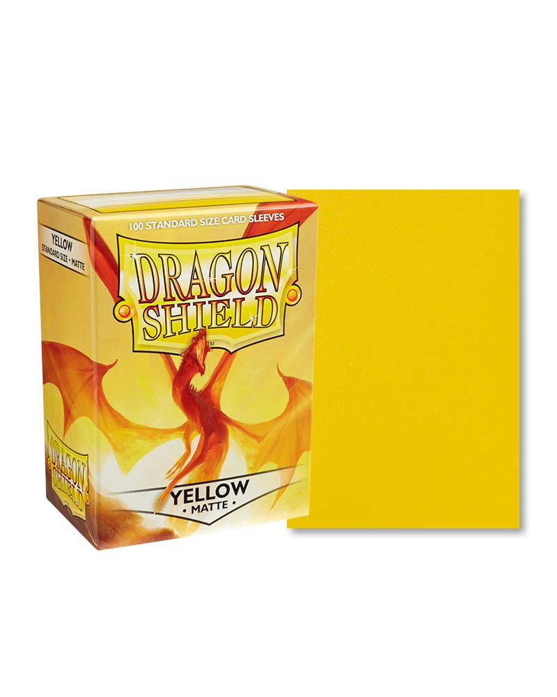 Dragon Shield Standard Sleeve 100ct - Yellow - Dark Crystal Cards