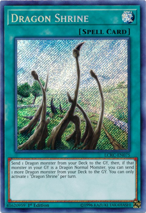 Dragon Shrine [LCKC - EN075] Secret Rare - Dark Crystal Cards