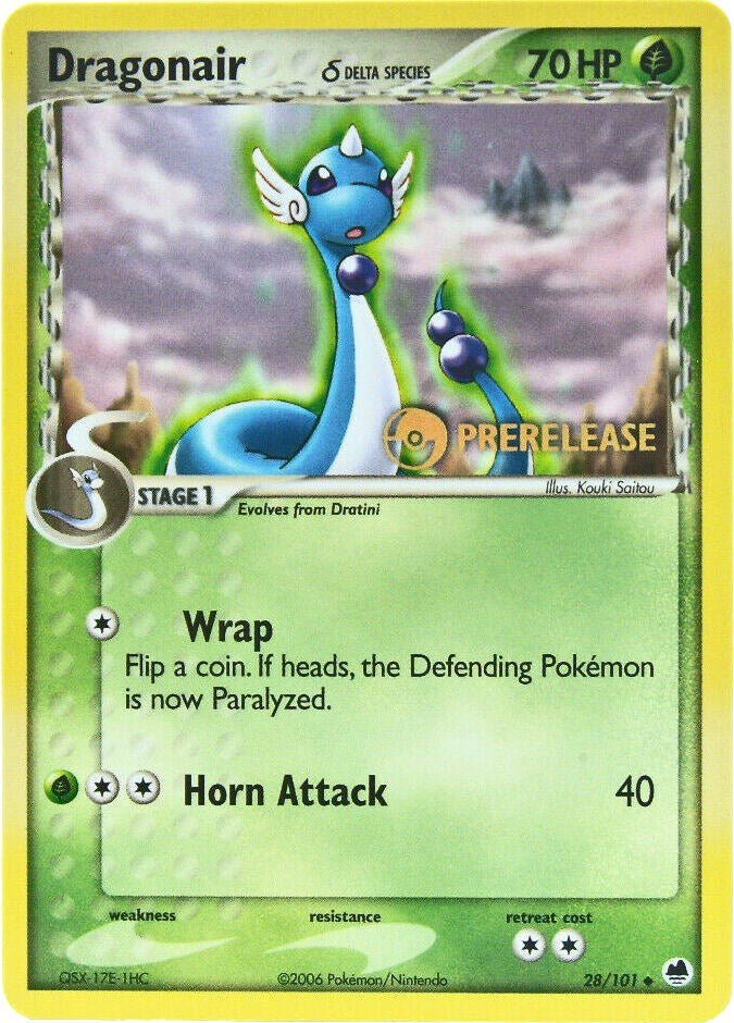 Dragonair (28/101) (Prerelease) [EX: Dragon Frontiers] - Dark Crystal Cards