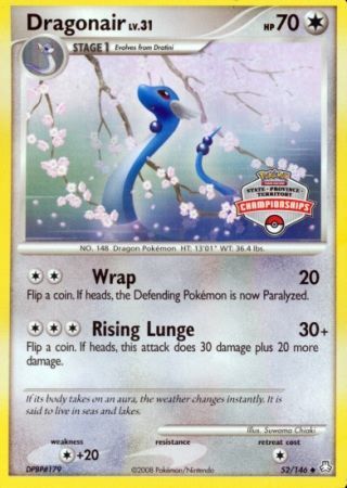 Dragonair (52/146) (State Province Territory Championship) [Diamond & Pearl: Legends Awakened] - Dark Crystal Cards