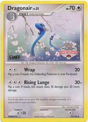 Dragonair (52/146) (State Province Territory Championship Staff) [Diamond & Pearl: Legends Awakened] - Dark Crystal Cards