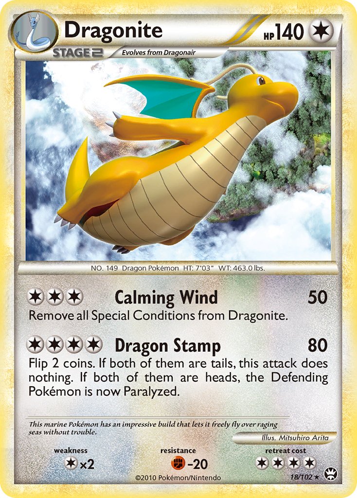 Dragonite (18/102) [HeartGold & SoulSilver: Triumphant] - Dark Crystal Cards
