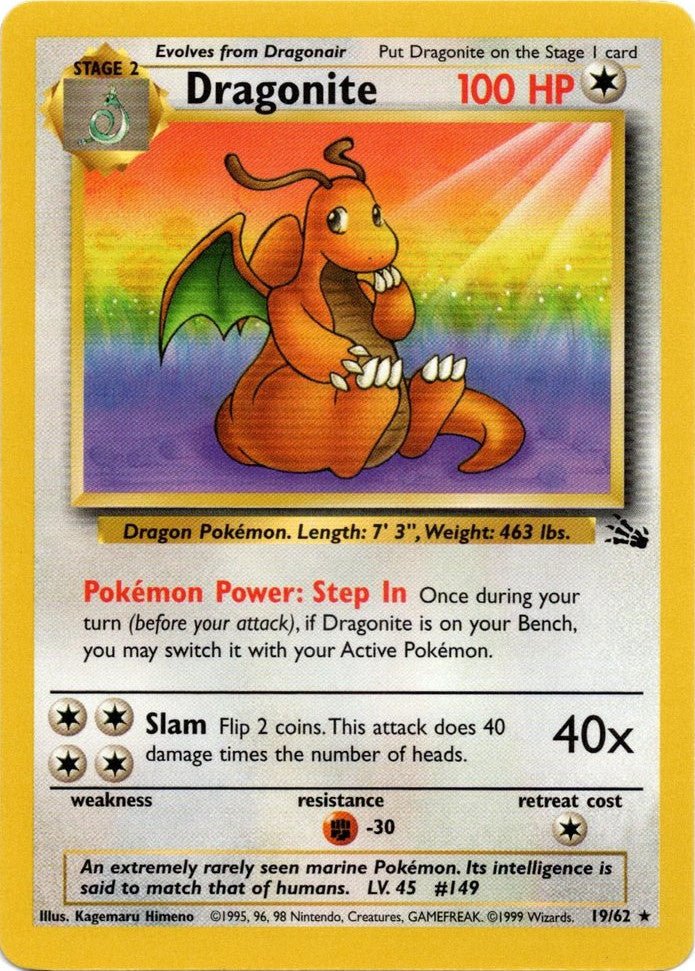 Dragonite (19/62) [Fossil Unlimited] - Dark Crystal Cards