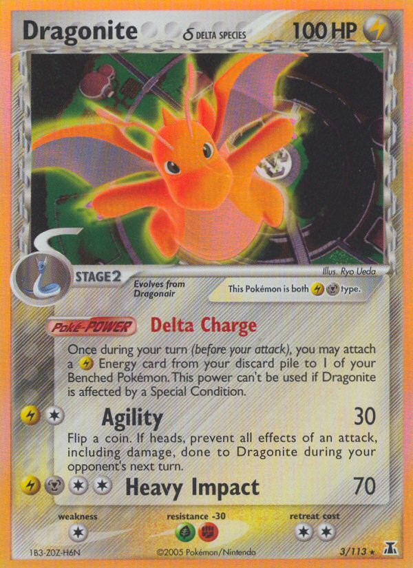 Dragonite (3/113) (Delta Species) [EX: Delta Species] - Dark Crystal Cards