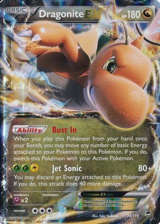 Dragonite EX (74/111) (Jumbo Card) [XY: Furious Fists] - Dark Crystal Cards