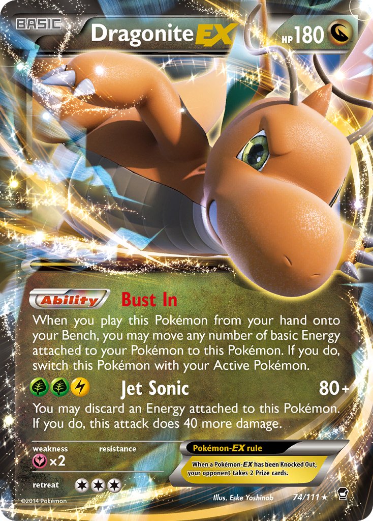 Dragonite EX (74/111) [XY: Furious Fists] - Dark Crystal Cards