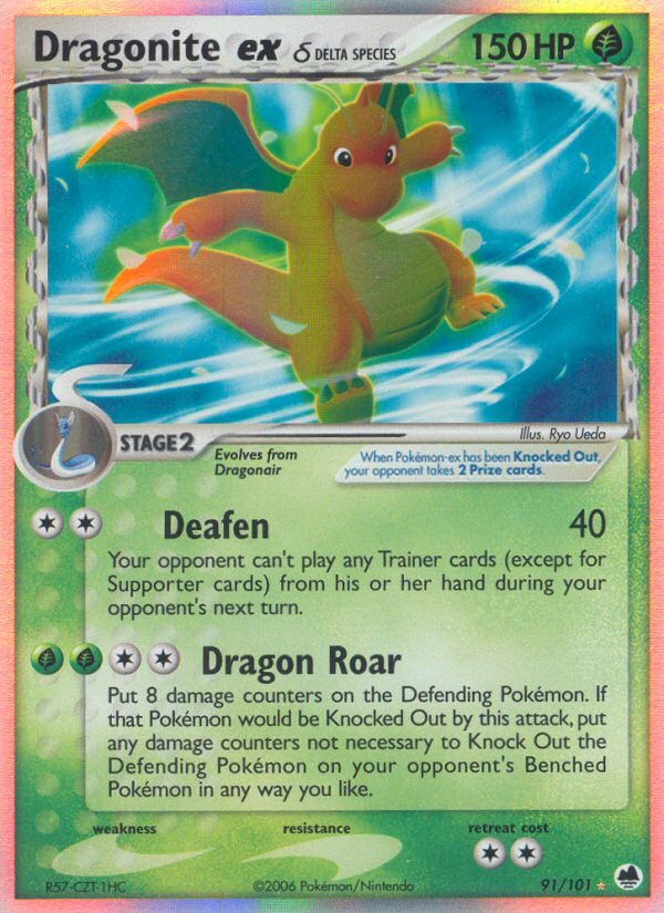 Dragonite ex (91/101) (Delta Species) [EX: Dragon Frontiers] - Dark Crystal Cards